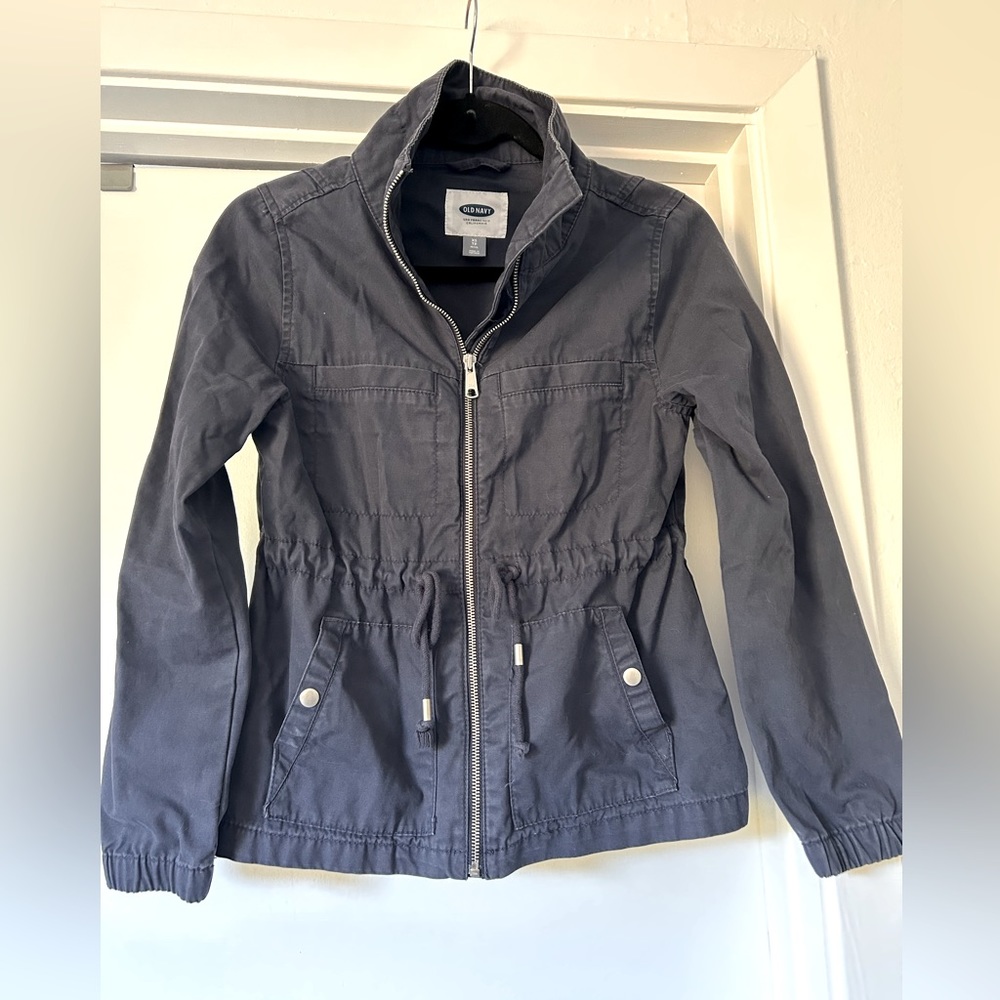 XSP Navy zip up utility jacket